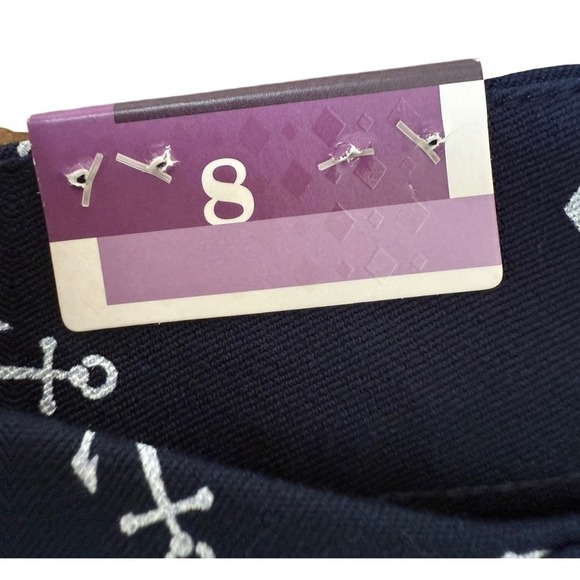 Old Navy Anchor Navy The Diva Ankle Trouser Pants Size 8 Navy White NWT - Picture 2 of 9